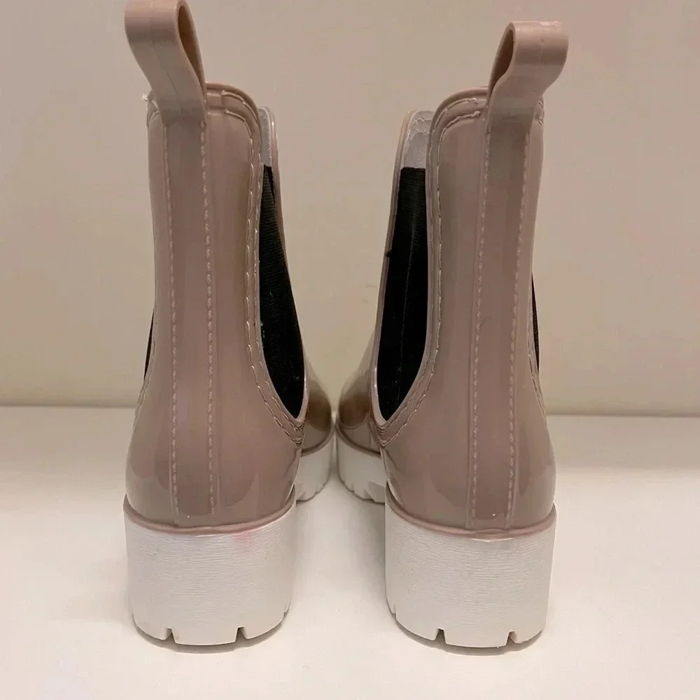 Chunky Chelsea Wellies in Tan - Picture 5 of 6